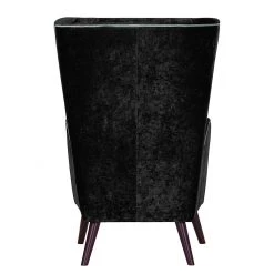 Fauteuil à oreilles Humphrey en velours gris - Confort et élégance | Red Living -Pas Cher Fauteuils Magasin ohrensessel humphrey samtstoff schwarz 382888