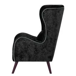 Fauteuil à oreilles Humphrey en velours gris - Confort et élégance | Red Living -Pas Cher Fauteuils Magasin ohrensessel humphrey samtstoff schwarz 382890