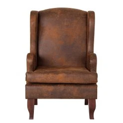 Red Living Fauteuil à oreilles Italo - Microfibre marron - Confort et Élégance -Pas Cher Fauteuils Magasin ohrensessel italo microfaser braun 253370