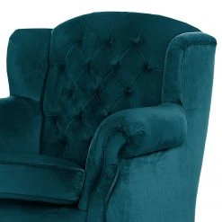 Jack & Alice Fauteuil à oreilles Jenner I - Bleu foncé – Confort et élégance pour votre salon -Pas Cher Fauteuils Magasin ohrensessel jenner i samtoptik dunkelblau 4697996