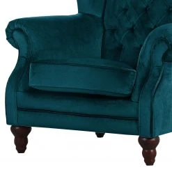 Jack & Alice Fauteuil à oreilles Jenner I - Bleu foncé – Confort et élégance pour votre salon -Pas Cher Fauteuils Magasin ohrensessel jenner i samtoptik dunkelblau 4698000