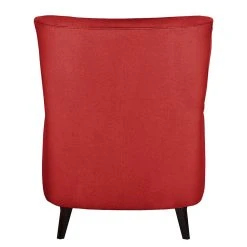 Fauteuil à oreilles Josslyn Mørteens - Tissu rouge avec repose-pieds - Confort et élégance -Pas Cher Fauteuils Magasin ohrensessel josslyn webstoff rot 453394