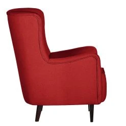 Fauteuil à oreilles Josslyn Mørteens - Tissu rouge avec repose-pieds - Confort et élégance -Pas Cher Fauteuils Magasin ohrensessel josslyn webstoff rot 453397