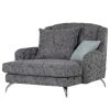 Velvet Studio Fauteuil à oreilles Leeman - Gris - Tissu structuré - Fauteuil bergère design -Pas Cher Fauteuils Magasin ohrensessel leeman strukturstoff grau 4697760