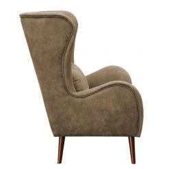 Mørteens Fauteuil à oreilles Madame Lebon II - Latte macchiatto | Fauteuil bergère élégant -Pas Cher Fauteuils Magasin ohrensessel madame lebon ii microfaser latte macchiato 4263580