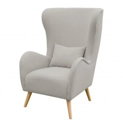 Mørteens Fauteuil Madame Lebon II en Tissu Gris fumé - Fauteuil bergère élégant