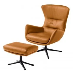 Studio Copenhagen Fauteuil Hepburn III en Cuir Véritable Neka - Cognac et Noir | Fauteuil 1 Place -Pas Cher Fauteuils Magasin polsterhocker hepburn iii echtleder echtleder neka cognac 5025964