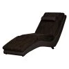 Chaise Longue de Relaxation Carson en Cuir Synthétique Mocca et Tissu Structuré Marron - Confort Ultime -Pas Cher Fauteuils Magasin relaxliege carson kunstleder mocca strukturstoff braun 459526