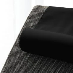Re:concept Chaise Longue Carson - Cuir Synthétique Noir et Tissu Structuré Gris Clair | Chaises Relax -Pas Cher Fauteuils Magasin relaxliege carson kunstleder schwarz strukturstoff hellgrau 4905188