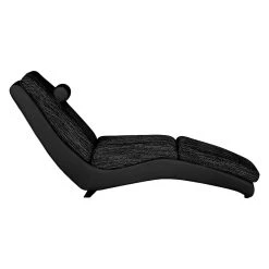 Chaise Longue de Relaxation Carson - Cuir Synthétique / Tissu Structuré Noir | Roomscape -Pas Cher Fauteuils Magasin relaxliege carson kunstleder strukturstoff schwarz 459509