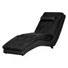 Chaise Longue de Relaxation Carson - Cuir Synthétique / Tissu Structuré Noir | Roomscape -Pas Cher Fauteuils Magasin relaxliege carson kunstleder strukturstoff schwarz 459512