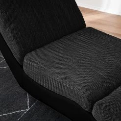 Chaise Longue de Relaxation Carson - Cuir Synthétique / Tissu Structuré Noir | Roomscape -Pas Cher Fauteuils Magasin relaxliege carson kunstleder strukturstoff schwarz 4905248