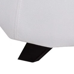 Chaise longue de relaxation Carson - Cuir synthétique blanc & Tissu structuré gris clair | Roomscape -Pas Cher Fauteuils Magasin relaxliege carson kunstleder weiss strukturstoff hellgrau 388174