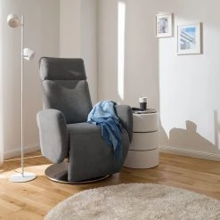 Fredriks Fauteuil de relaxation Biar - Tissu structuré - Confort ultime pour votre salon -Pas Cher Fauteuils Magasin relaxsessel biar strukturstoff manuelle verstellung grau 5003648