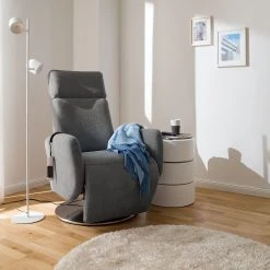 Fredriks Fauteuil de relaxation Biar - Tissu structuré confortable - Fauteuils relax haut de gamme -Pas Cher Fauteuils Magasin relaxsessel biar strukturstoff zweimotorige verstellung grau 5003740