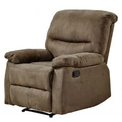 Modoform Fauteuil de relaxation Donnes - Microfibre Marron clair - Confort ultime