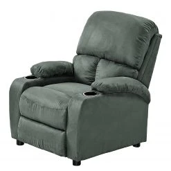Modoform Fauteuil de relaxation Norvell - Microfibre gris - Confort optimal
