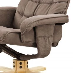 Modoform Fauteuil de relaxation Sund avec repose-pieds en microfibre beige chaud -Pas Cher Fauteuils Magasin relaxsessel sund mit hocker microfaser cubanit 5144688