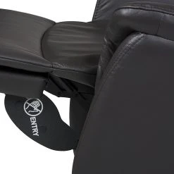 Modoform Fauteuil TV Sylt Motorisé - Cuir Synthétique Noir, Design Érable/Orange - Siège Relax avec Assistance pour se Lever -Pas Cher Fauteuils Magasin relaxsessel sylt mit motor und aufstehhilfe echtleder schwarz 373369