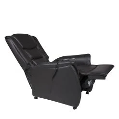 Modoform Fauteuil TV Sylt Motorisé - Cuir Synthétique Noir, Design Érable/Orange - Siège Relax avec Assistance pour se Lever -Pas Cher Fauteuils Magasin relaxsessel sylt mit motor und aufstehhilfe echtleder schwarz 373372