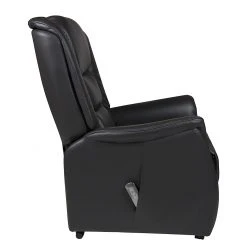 Modoform Fauteuil TV Sylt Motorisé - Cuir Synthétique Noir, Design Érable/Orange - Siège Relax avec Assistance pour se Lever -Pas Cher Fauteuils Magasin relaxsessel sylt mit motor und aufstehhilfe echtleder schwarz 373377