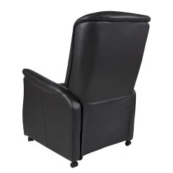 Modoform Fauteuil TV Sylt Motorisé - Cuir Synthétique Noir, Design Érable/Orange - Siège Relax avec Assistance pour se Lever -Pas Cher Fauteuils Magasin relaxsessel sylt mit motor und aufstehhilfe echtleder schwarz 373380