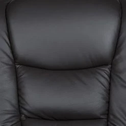 Modoform Fauteuil TV Sylt Motorisé - Cuir Synthétique Noir, Design Érable/Orange - Siège Relax avec Assistance pour se Lever -Pas Cher Fauteuils Magasin relaxsessel sylt mit motor und aufstehhilfe echtleder schwarz 373383
