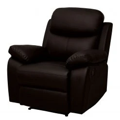 Modoform Fauteuil de relaxation Tetchill - Imitation cuir marron foncé - Confort optimal