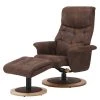 Modoform Fauteuil de relaxation Tornos - Microfibre Marron - Confort et Élégance -Pas Cher Fauteuils Magasin relaxsessel tornos mit hocker microfaser braun 3744320