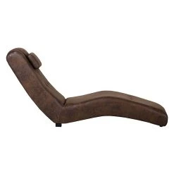 Chaise longue de relaxation Ohara - Cuir synthétique vieilli marron | Roomscape -Pas Cher Fauteuils Magasin ropez spleen 2014 03 07 1 373323