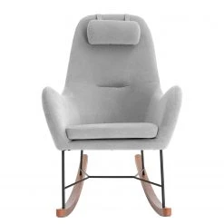 Mørteens Fauteuil à Bascule Harpster - Tissu Gris, Confort Exceptionnel -Pas Cher Fauteuils Magasin schaukelsessel harpster webstoff grau 4708408