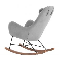 Mørteens Fauteuil à Bascule Harpster - Tissu Gris, Confort Exceptionnel -Pas Cher Fauteuils Magasin schaukelsessel harpster webstoff grau 4708412