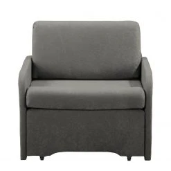Fauteuil Convertible Disley Gris avec Accoudoirs - Confort et Style par Ars Natura -Pas Cher Fauteuils Magasin schlafsessel disley webstoff grau schmale armlehne 5103240