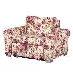 Mooved Fauteuil Convertible Latina XII - Tissé Floral Beige - Confort et Élégance