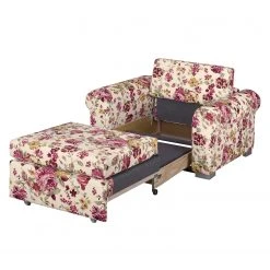 Mooved Fauteuil Convertible Latina XII - Tissé Floral Beige - Confort et Élégance -Pas Cher Fauteuils Magasin schlafsessel latina flachgewebe beige gebluemt 3641549