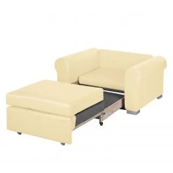 Mooved Fauteuil convertible Latina II - Crème | Fauteuil 1 place design et confortable -Pas Cher Fauteuils Magasin schlafsessel latina ii kunstleder creme 3640697