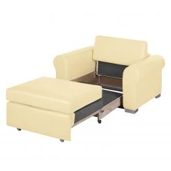 Mooved Fauteuil convertible Latina II - Crème | Fauteuil 1 place design et confortable -Pas Cher Fauteuils Magasin schlafsessel latina ii kunstleder creme 3640705