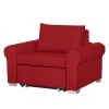 Mooved Fauteuil Convertible Latina IV - Rouge | Fauteuil 1 Place Moderne et Confortable -Pas Cher Fauteuils Magasin schlafsessel latina ii webstoff rot 3641033