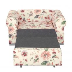 Mooved Fauteuil Convertible Latina VIII - Fauteuil 1 Place en Tissu Beige et Rouge, Confort et Élégance -Pas Cher Fauteuils Magasin schlafsessel latina iii flachgewebe gebluemt beige rot 3641325