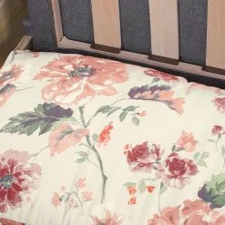 Mooved Fauteuil Convertible Latina VIII - Fauteuil 1 Place en Tissu Beige et Rouge, Confort et Élégance -Pas Cher Fauteuils Magasin schlafsessel latina iii flachgewebe gebluemt beige rot 3641333