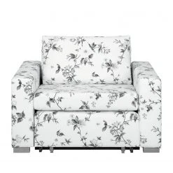 Mooved Fauteuil Convertible Latina VII - Tissu Floral Blanc/Gris - Confort et Style -Pas Cher Fauteuils Magasin schlafsessel latina vii flachgewebe weiss grau 4197436
