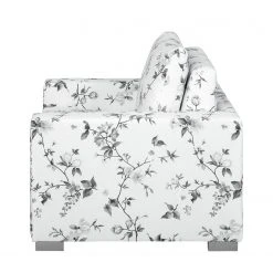 Mooved Fauteuil Convertible Latina VII - Tissu Floral Blanc/Gris - Confort et Style -Pas Cher Fauteuils Magasin schlafsessel latina vii flachgewebe weiss grau 4197440