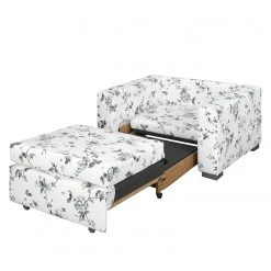 Mooved Fauteuil Convertible Latina VII - Tissu Floral Blanc/Gris - Confort et Style -Pas Cher Fauteuils Magasin schlafsessel latina vii flachgewebe weiss grau 4197456