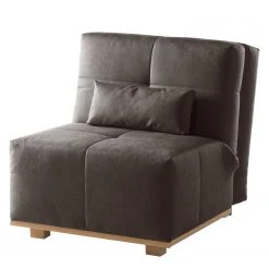 Ars Natura Fauteuil convertible Simla I - Microfibre Gris Lava - Confort et Élégance