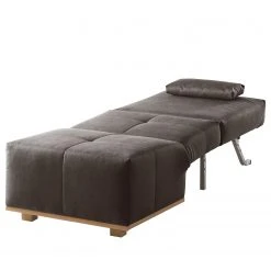 Ars Natura Fauteuil convertible Simla I - Microfibre Gris Lava - Confort et Élégance -Pas Cher Fauteuils Magasin schlafsessel simla antiklederlook 5151068