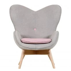 Fauteuil Ameson Tissu Gris/Rose - Confort et Élégance | Mørteens -Pas Cher Fauteuils Magasin sessel ameson webstoff grau rose 3626713