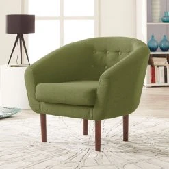 Fauteuil Anna I - Vert olive par Mørteens | Fauteuil 1 place élégant et confortable -Pas Cher Fauteuils Magasin sessel anna i webstoff olivgruen 4828908