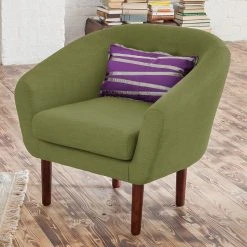Fauteuil Anna I - Vert olive par Mørteens | Fauteuil 1 place élégant et confortable -Pas Cher Fauteuils Magasin sessel anna i webstoff olivgruen 4828916