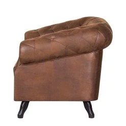 Fauteuil Benavente - Fauteuil 1 place en cuir vieilli marron par Ars Manufacti -Pas Cher Fauteuils Magasin sessel benavente antiklederlook braun 406457