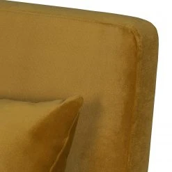 Jack & Alice Fauteuil Blomma en Velours Jaune Moutarde avec Pieds en Noyer - Confort et Style -Pas Cher Fauteuils Magasin sessel blomma samtstoff senfgelb nussbaum 3670861